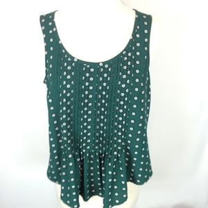 A New Day Forest Floral Green Summer Top